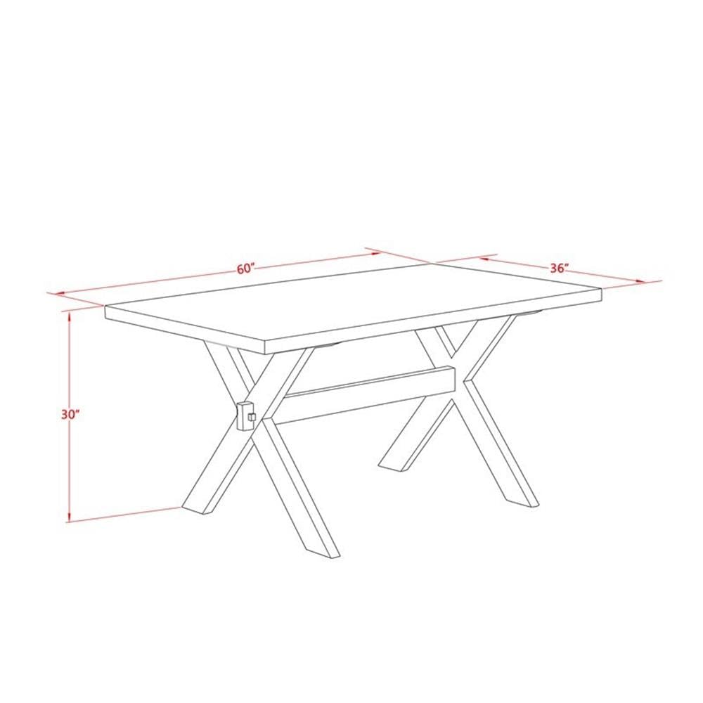 5 Piece Kitchen Table Set with Faux Leather Chairs V985