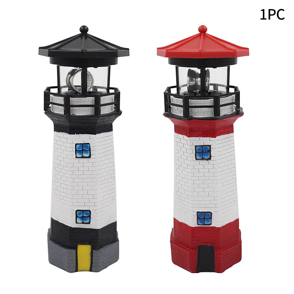 Solar Lighthouse Rotating Beacon Light Q2654