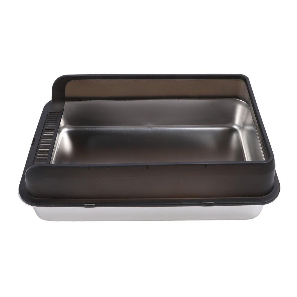 Stainless Steel Top Entry Cat Litter Box with Lid H316930