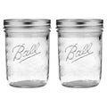 Wide Mouth Pint Mason Jars with Lids & Bands 16-oz 2-Pack D389