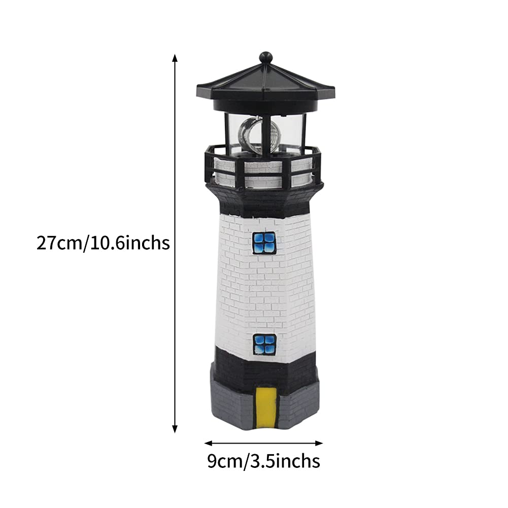 Solar Lighthouse Rotating Beacon Light Q2654