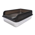 Stainless Steel Top Entry Cat Litter Box with Lid H316930