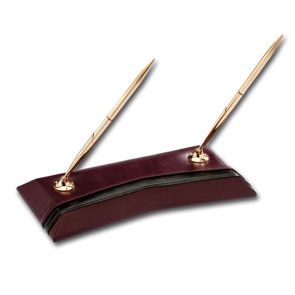 Burgundy Leather 8-Piece Desk Set Q993312