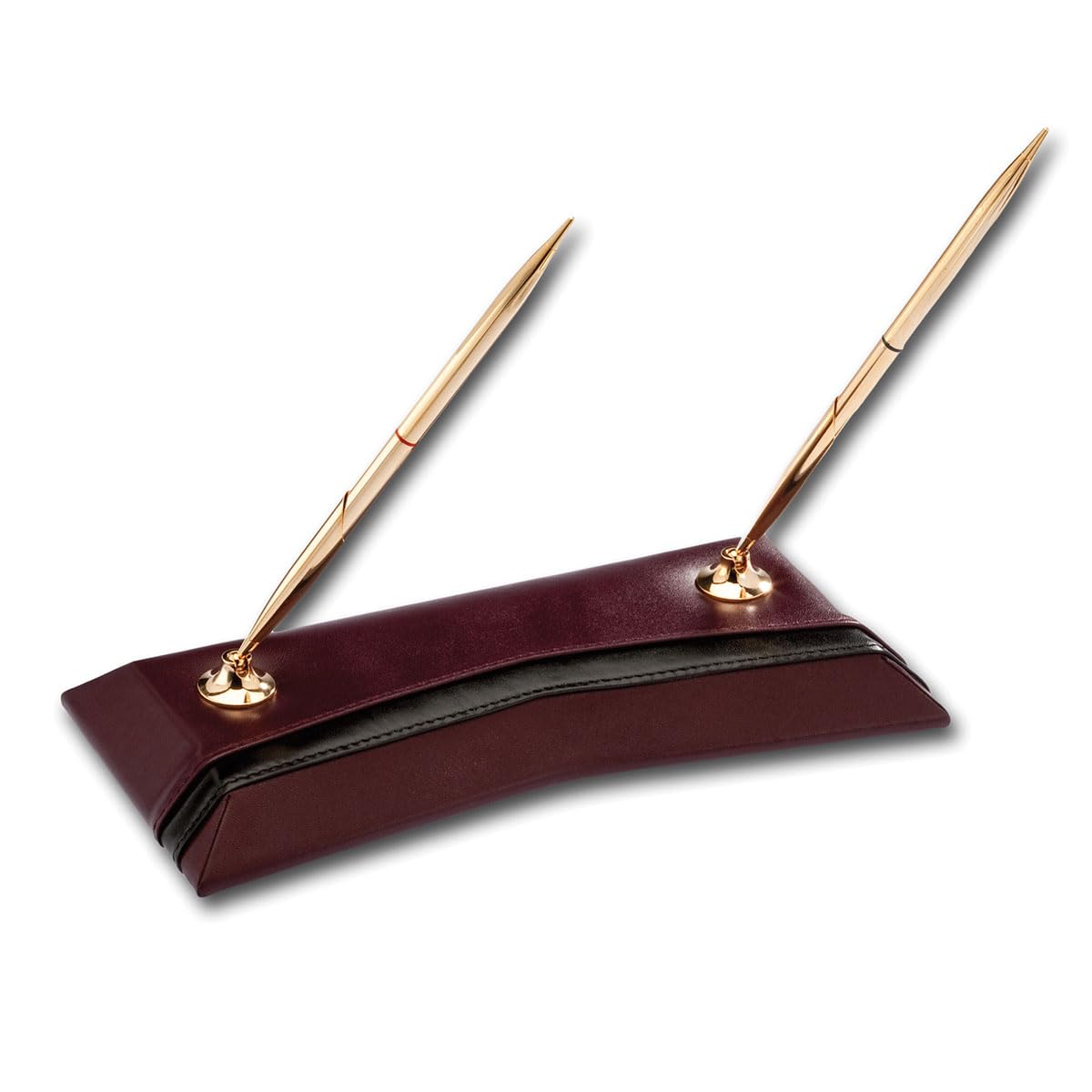 Burgundy Leather 8-Piece Desk Set Q993312