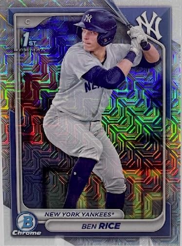 2024 Bowman Chrome Ben Rice Mega Box Mojo Refractor MLB Baseball Trading RC Rookie Card #BCP186 D1238