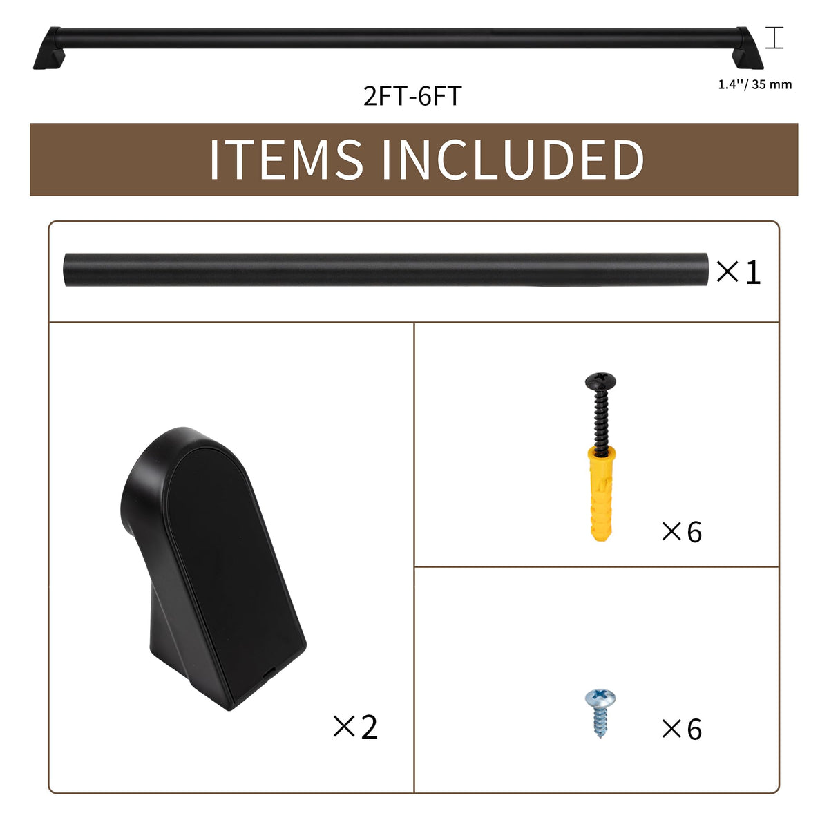 3 FT ADA Compliant Aluminum Handrail Set B99810