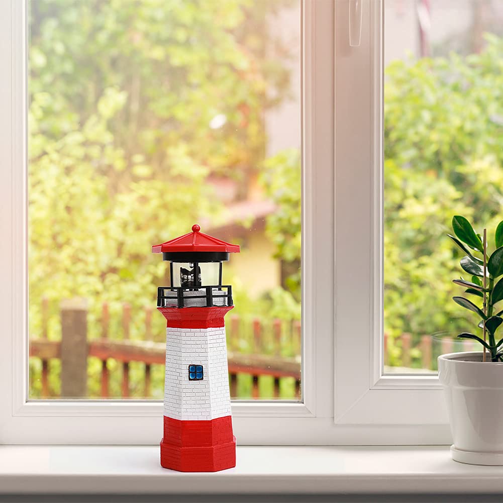 Solar Lighthouse Rotating Beacon Light Q2654