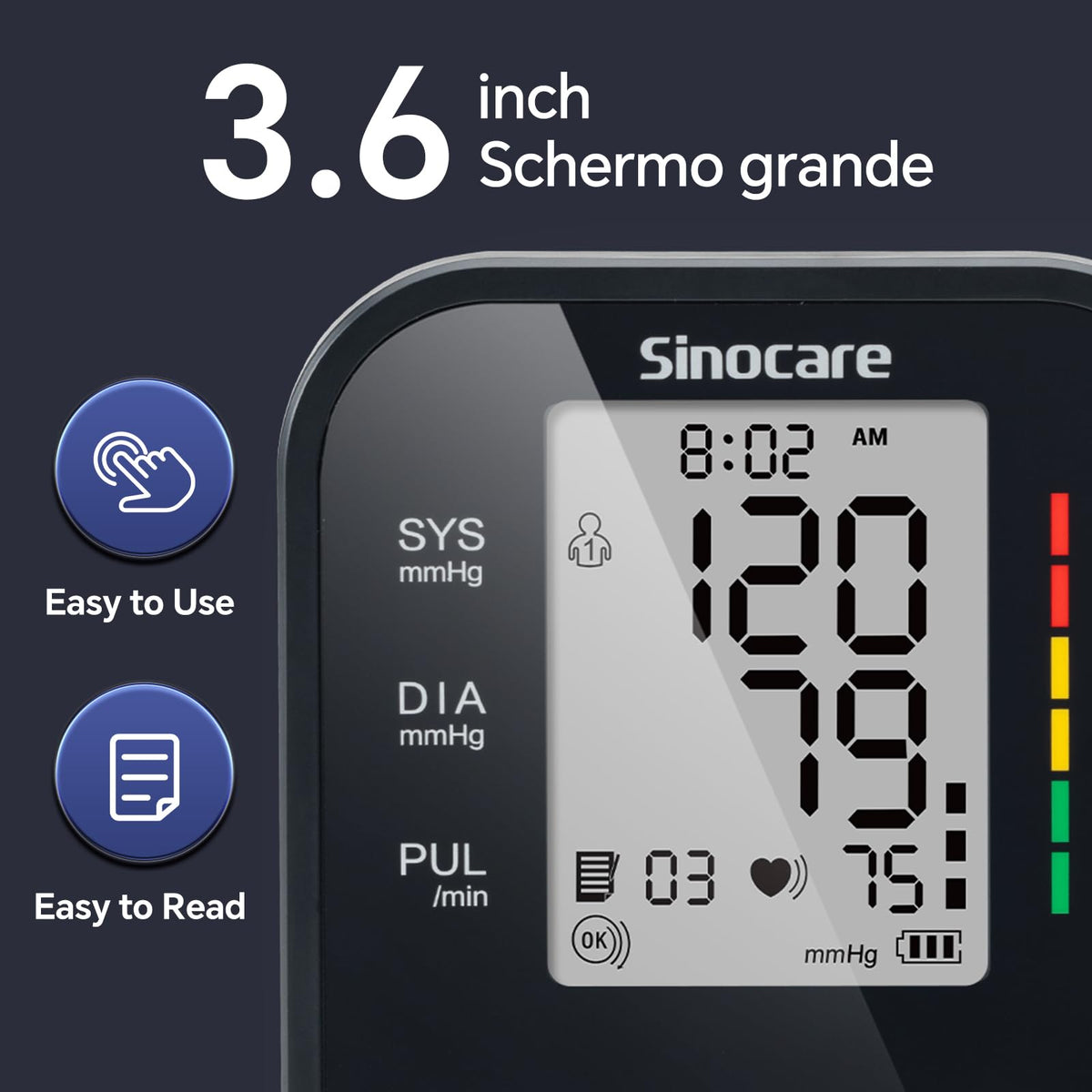 Upper Arm Blood Pressure Monitor with Adjustable Arm Cuff C669