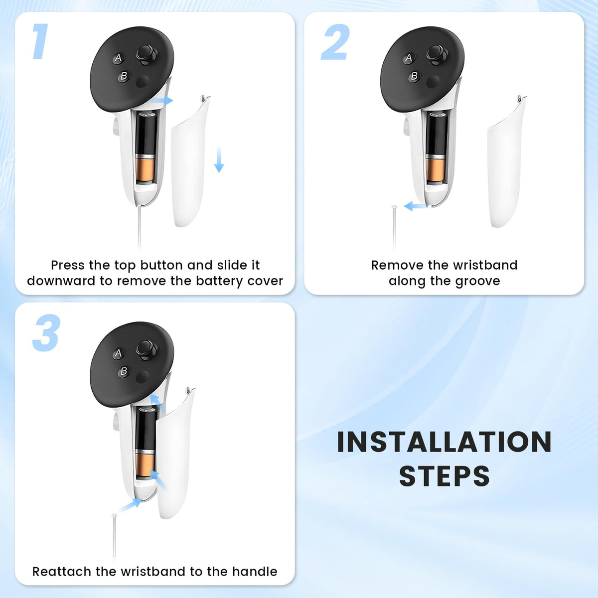 Replacement Wrist Straps for Oculus Quest 3 Controller X97006