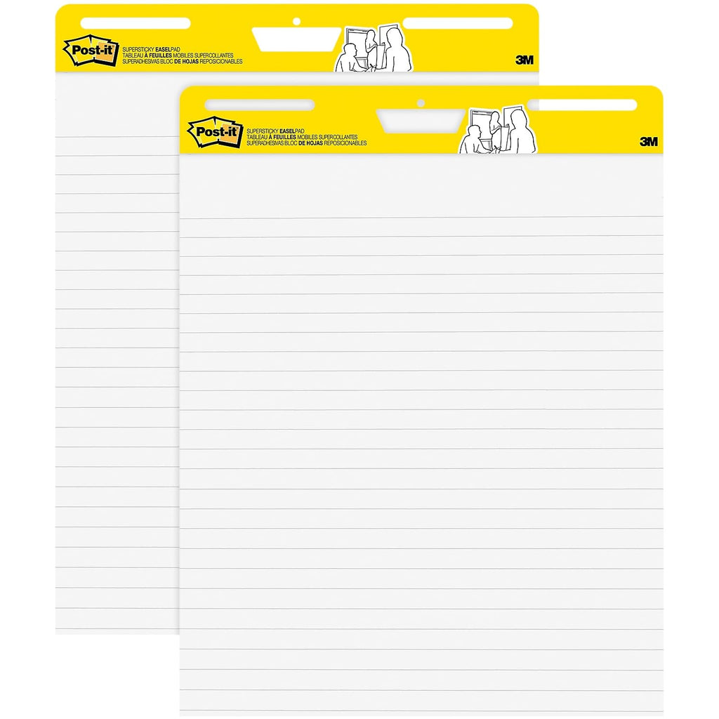 White Self-Stick Easel Pads, 25 x 30, 30 Sheets, 2/Pack W5578