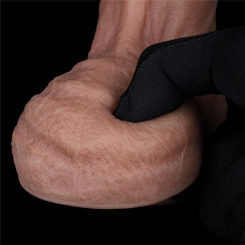 8.5" Realistic Uncut Dual Density Silicone Dildo with Suction Cup Q729763