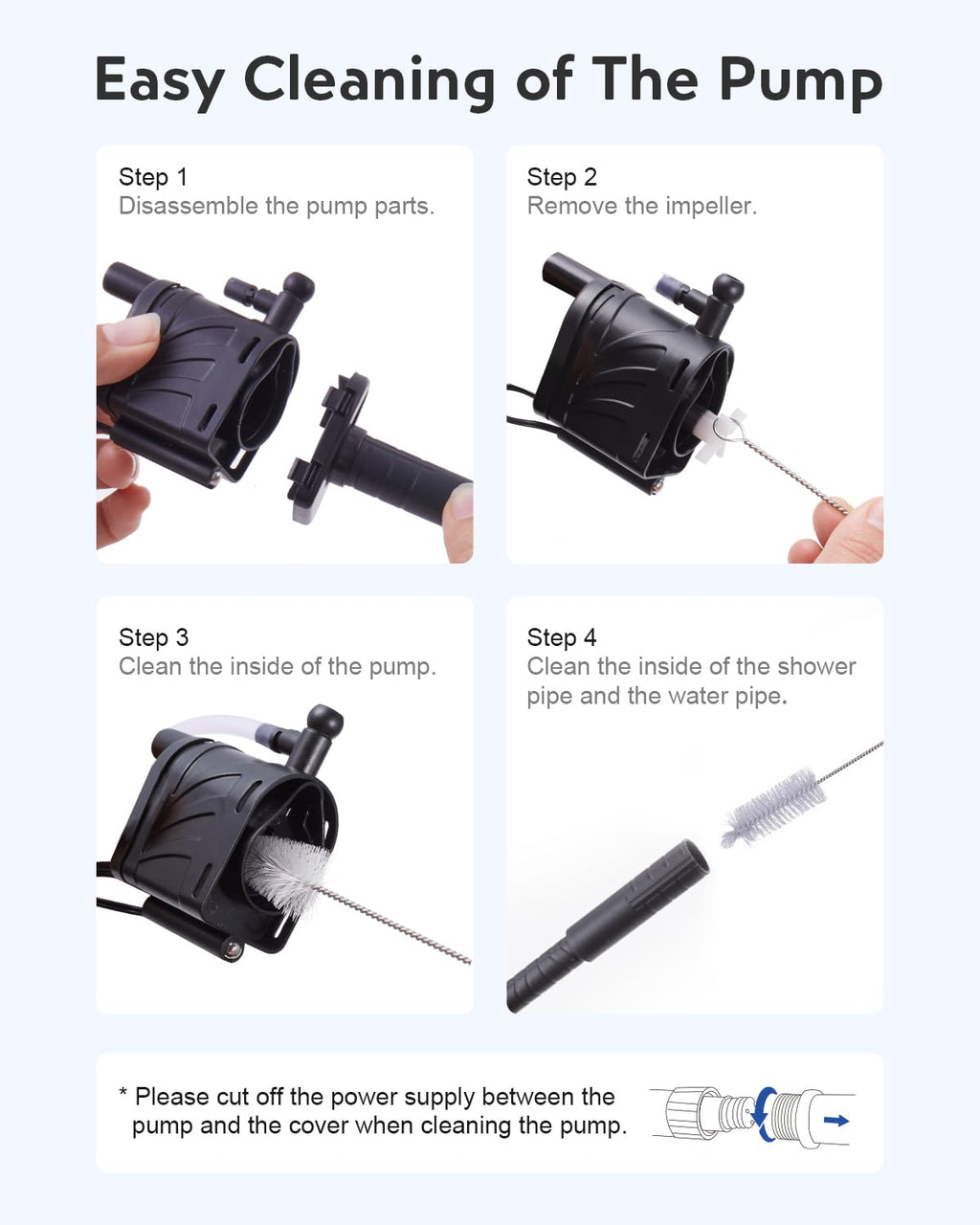 7-in-1 Fish Tank Cleaning Kit with Algae Scraper & Aquarium Brushes S38237