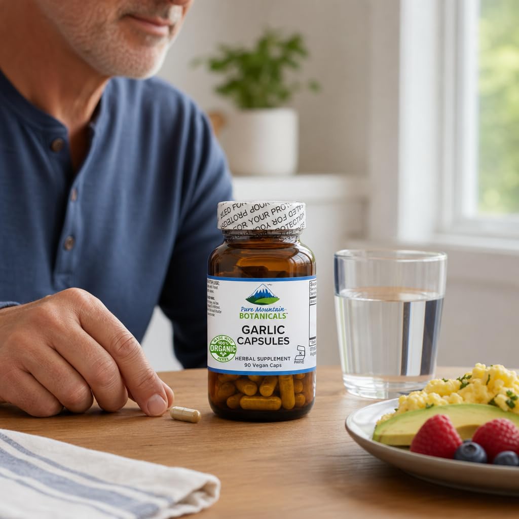 Garlic Capsules 500mg 90 Veggie Capsules Q412