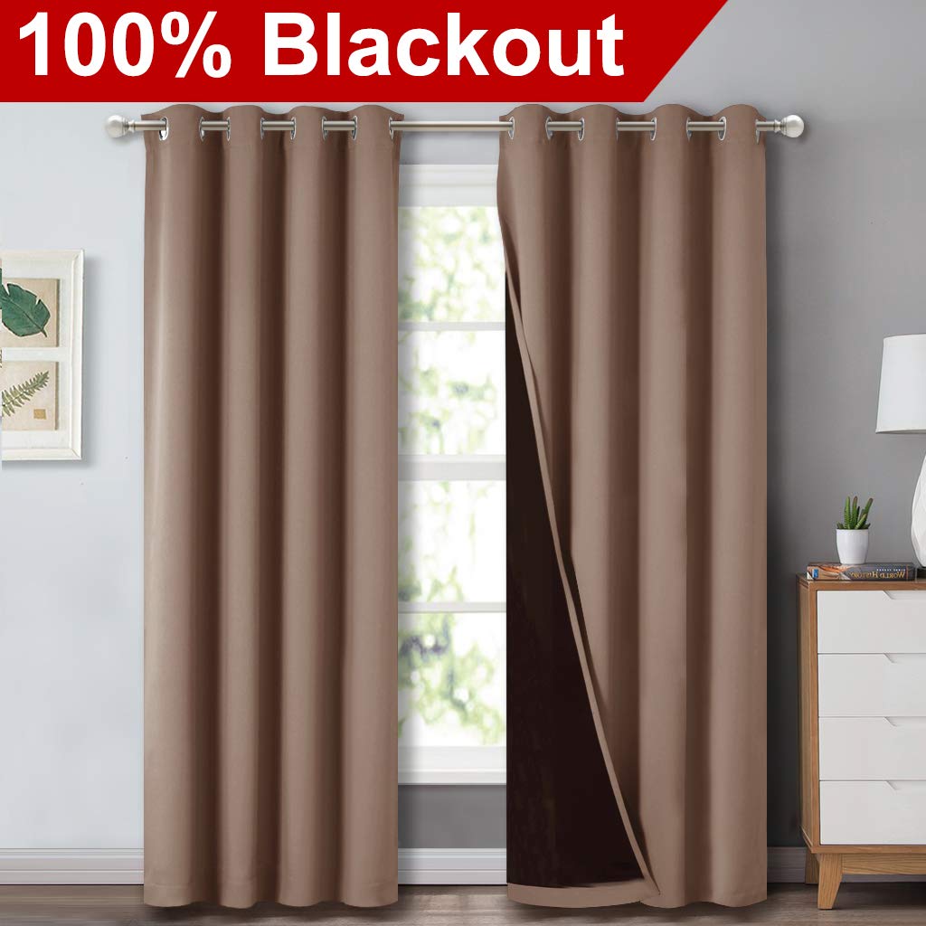 Cappuccino Blackout Curtains 52" x 84" 2 Panels L988809