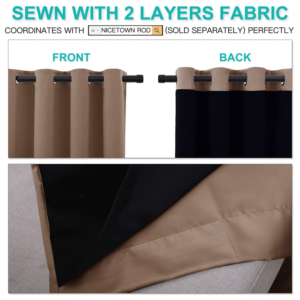 Cappuccino Blackout Curtains 52" x 84" 2 Panels L988809