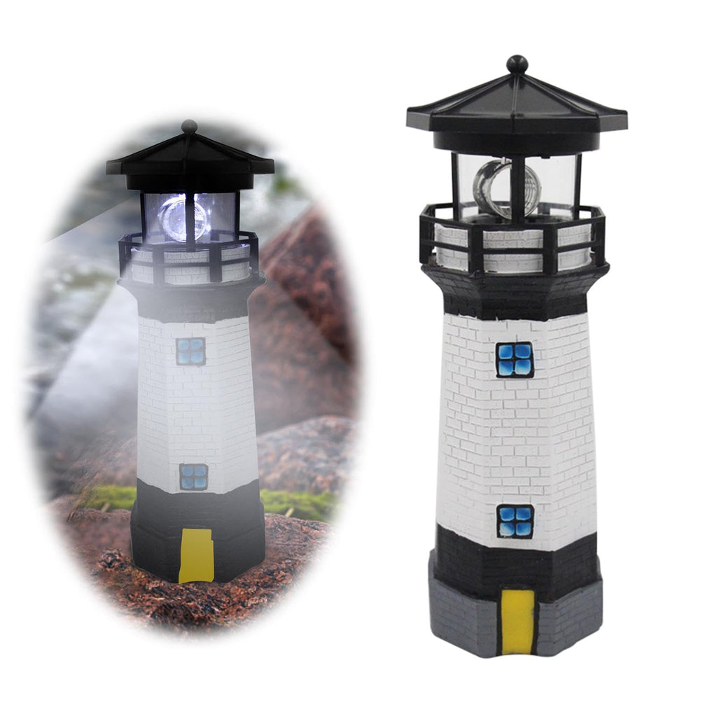 Solar Lighthouse Rotating Beacon Light Q2654
