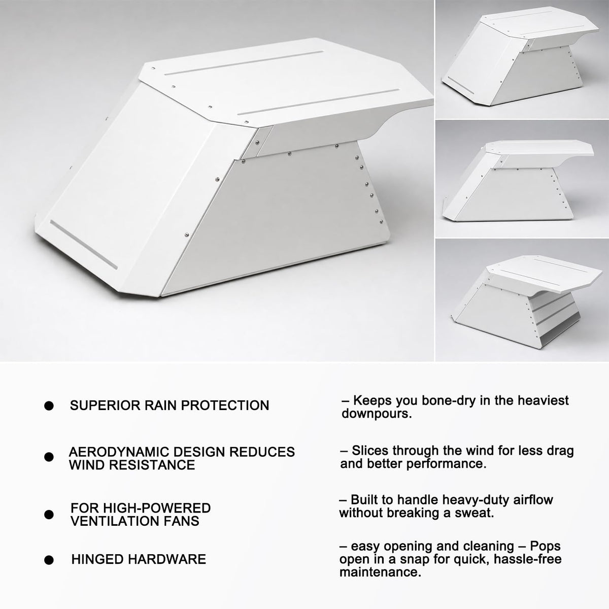 RV Roof Vent Cover, Metal, Rainproof, Universal Fit F18306