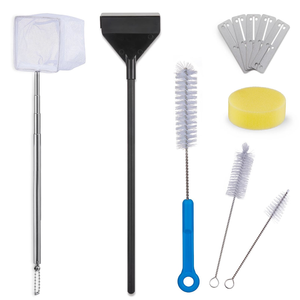 7-in-1 Fish Tank Cleaning Kit with Algae Scraper & Aquarium Brushes S38237