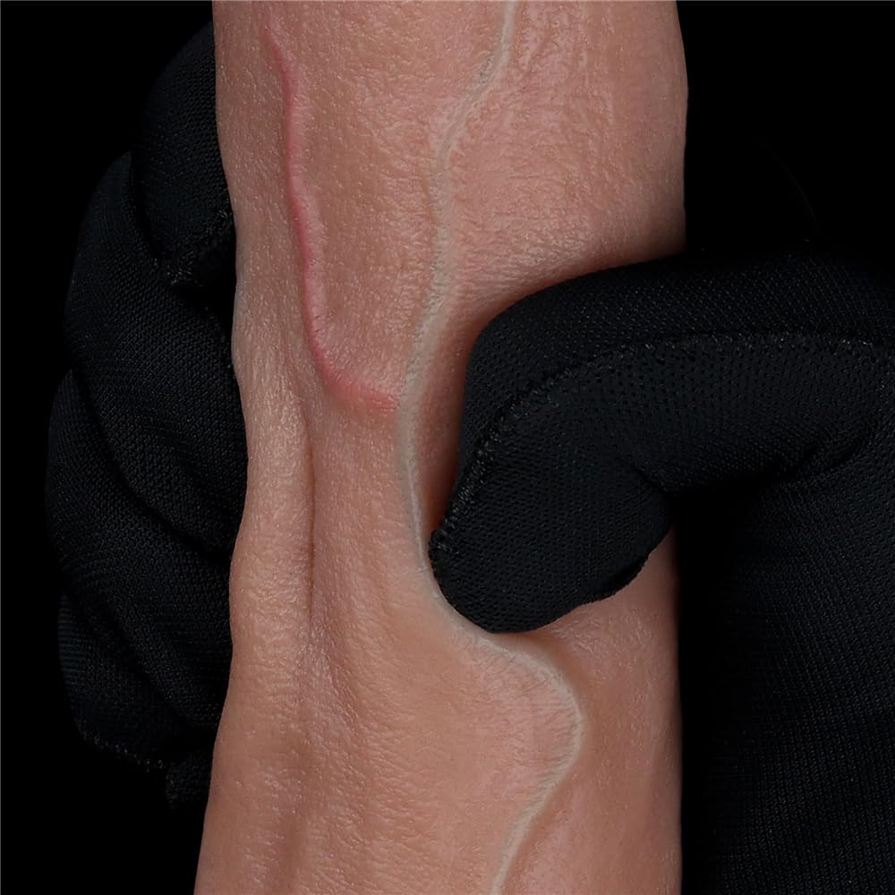 8.5" Realistic Uncut Dual Density Silicone Dildo with Suction Cup Q729763
