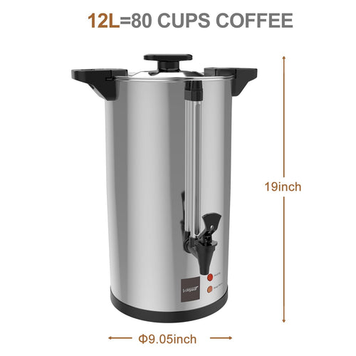 12L Electric Commercial Coffee Urn, 80 Cup F596