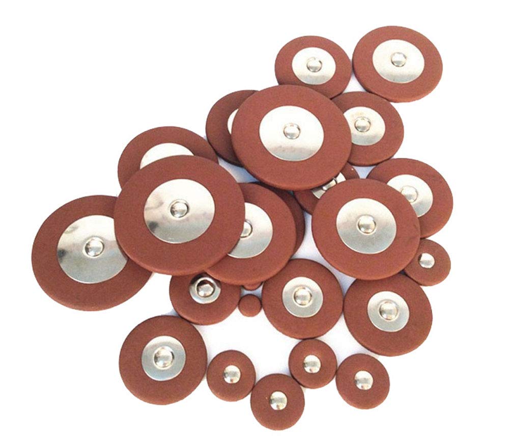 25 Pieces Leather Alto Sax Pads Replacement Set K125