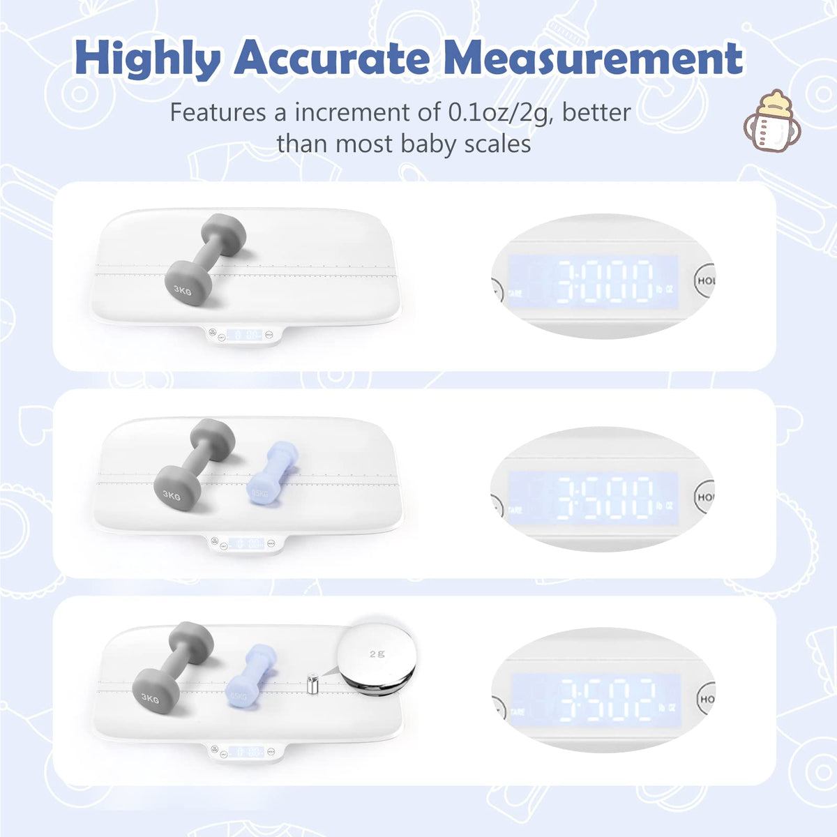 66lb Digital Baby and Pet Scale with Hold Function F5927