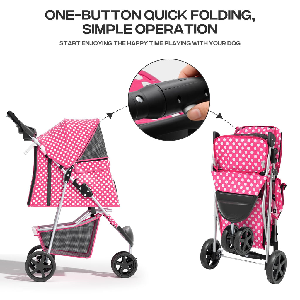 Foldable 3-Wheel Pet Stroller K607