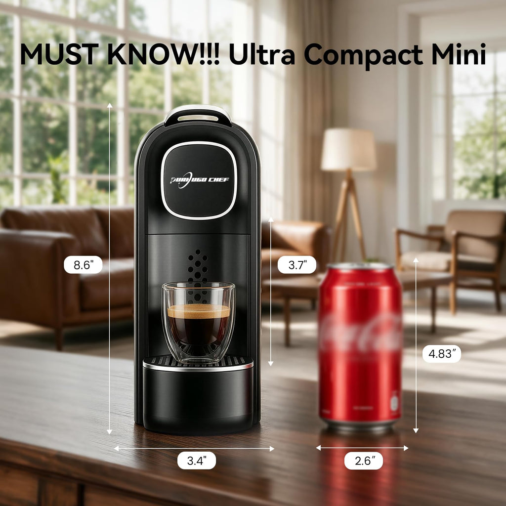 Black Single Serve Espresso Coffee Machine with Removable Tank Z75682