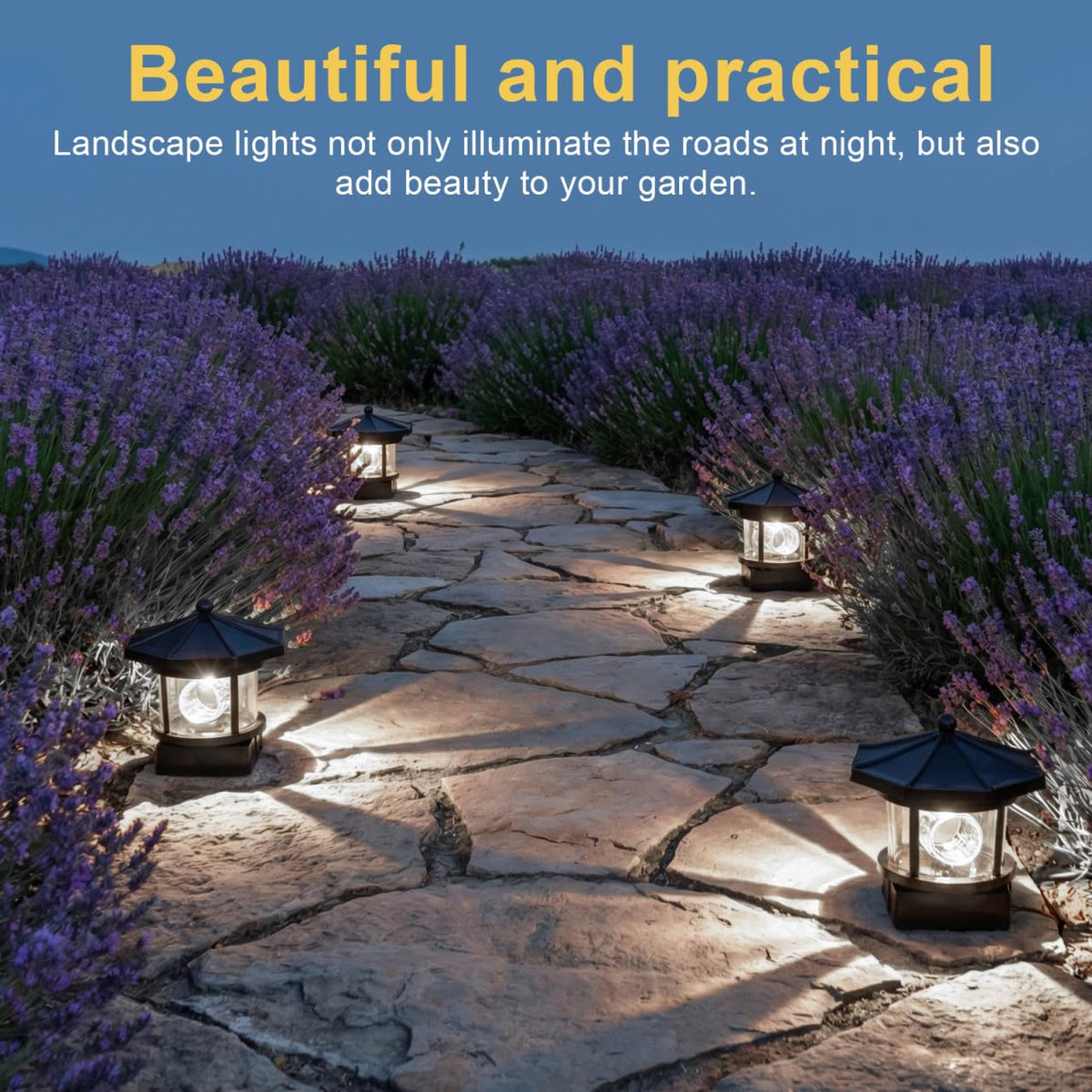 Solar LED Lighthouse Waterproof Garden Lights A615