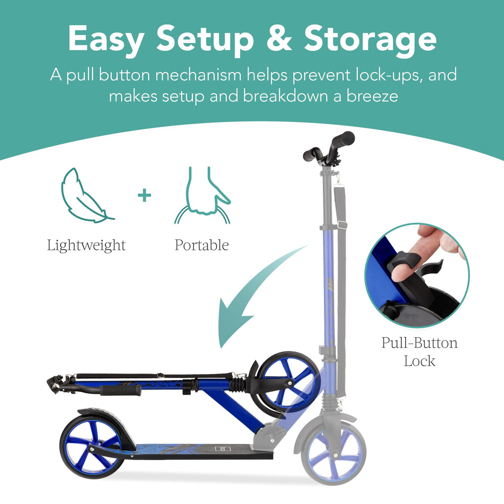 Foldable Large Wheel Kick Scooter with Suspension Q757987