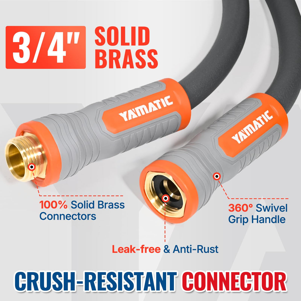 Heavy Duty Garden Hose 5/8 in x 100 ft with Nozzle I579