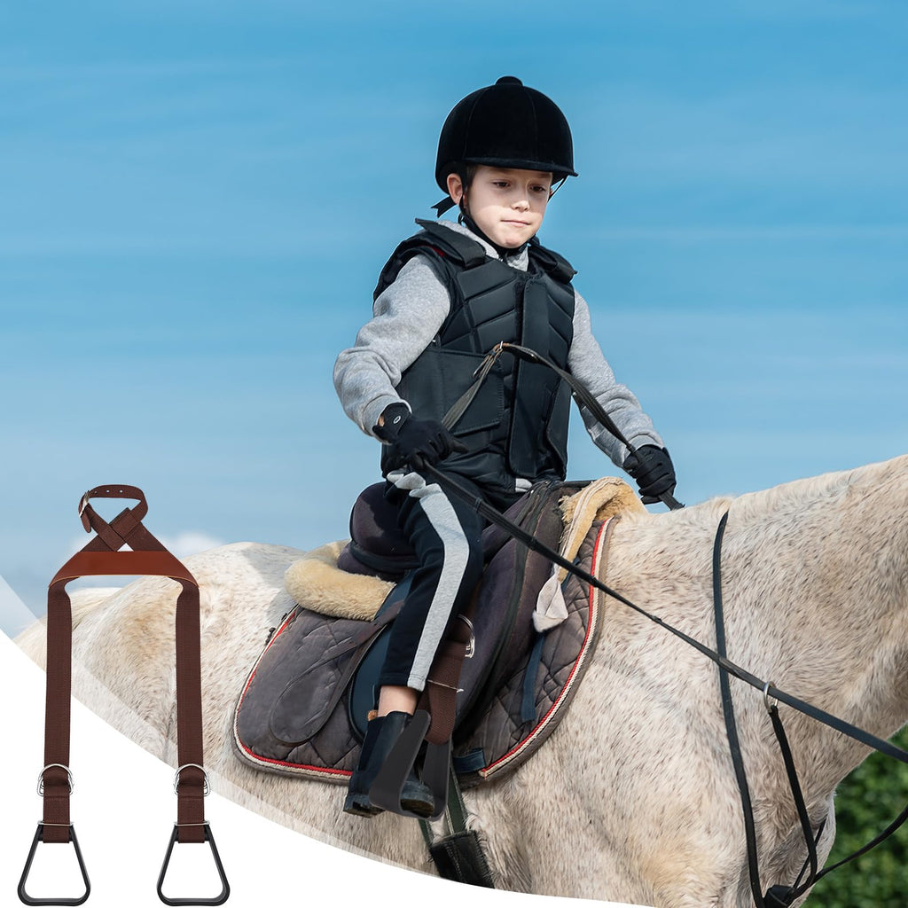 Kids Adjustable Nylon Straps Stirrups P90927