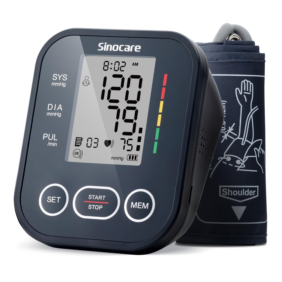 Upper Arm Blood Pressure Monitor with Adjustable Arm Cuff C669