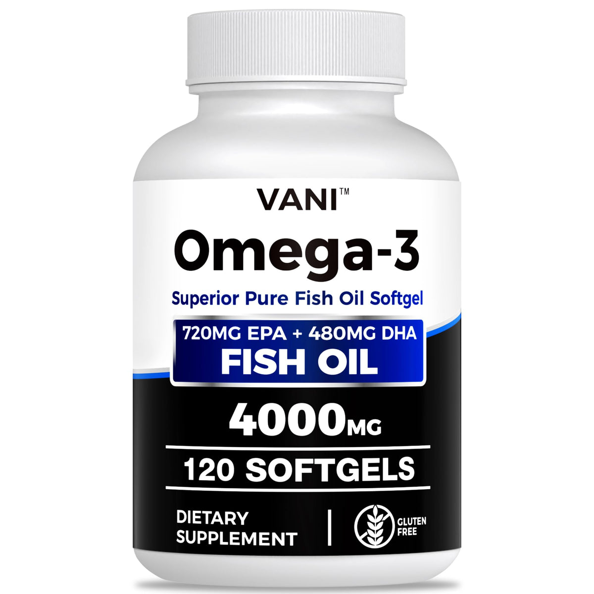 Omega 3 Fish Oil 4000mg 120 Softgels EPA DHA S390