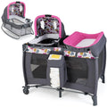 Pink Portable Baby Playard with Bassinet and Changing Station Z892349