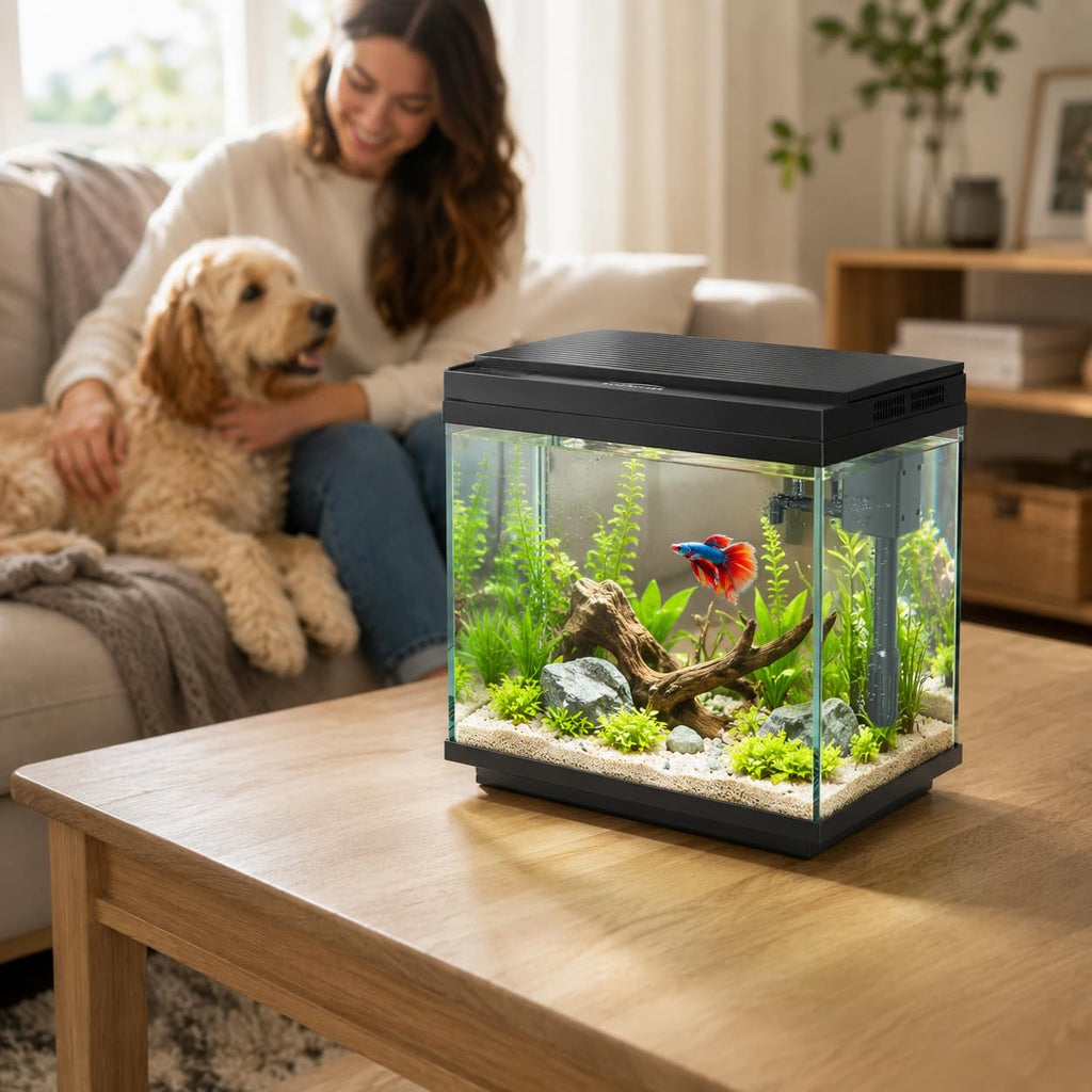 3 Gal Glass Fish Tank Kit with Filter & Light L719917