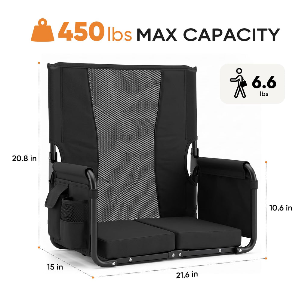 Stadium Seats with Back Support, Armrests & Cushion H878