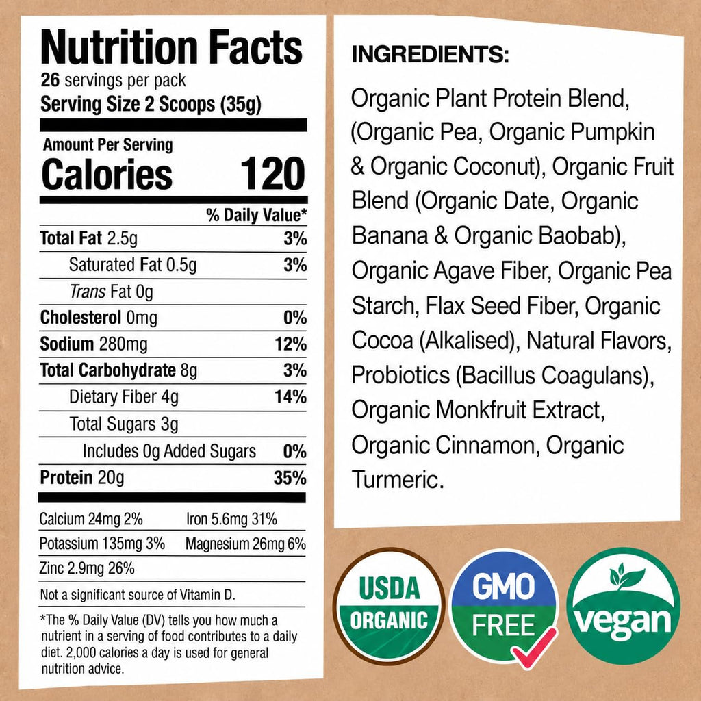 Organic Vegan Protein Powder with Probiotics A71458