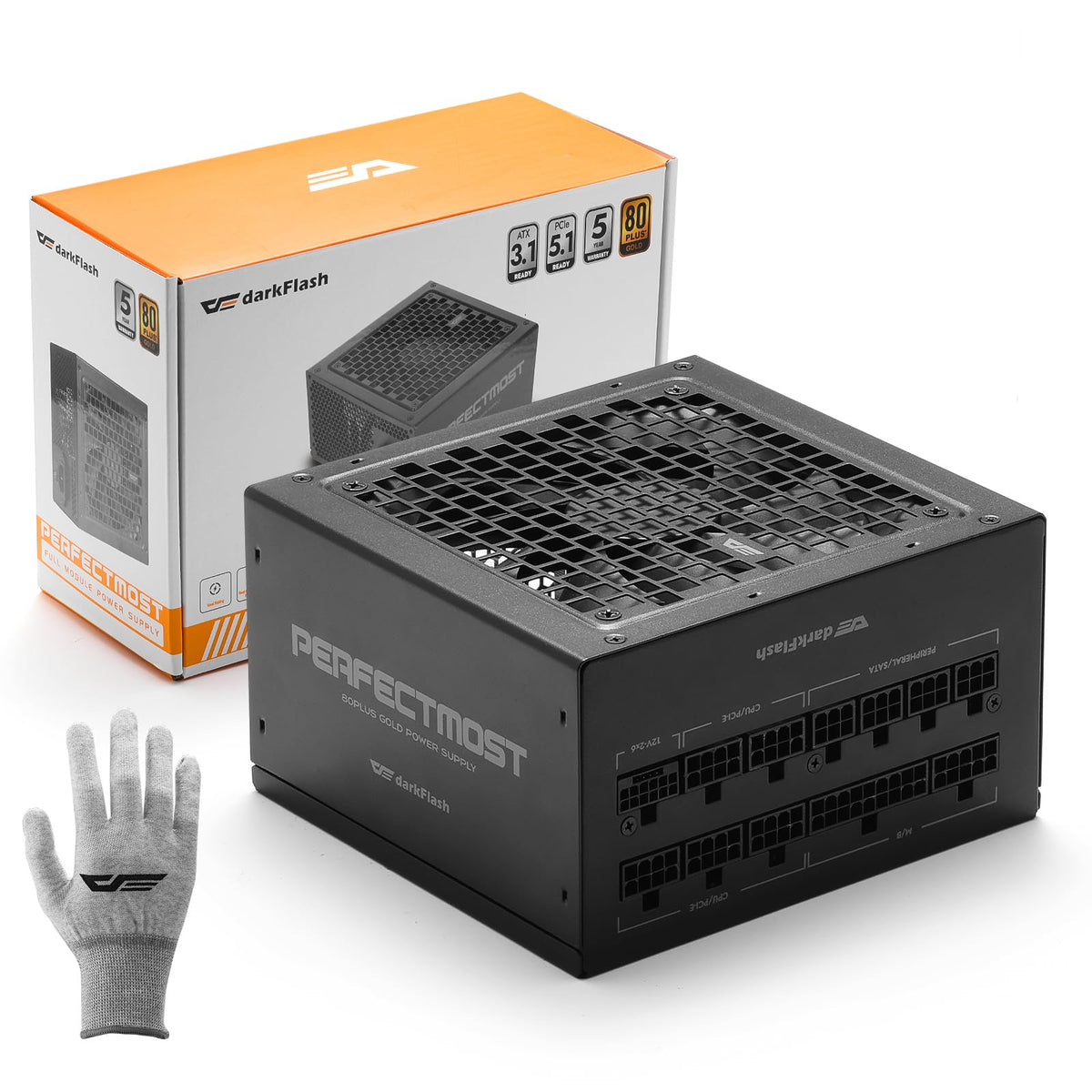 Fully Modular ATX 3.1 PCIe 5.1 80 Plus Gold Power Supply N862341