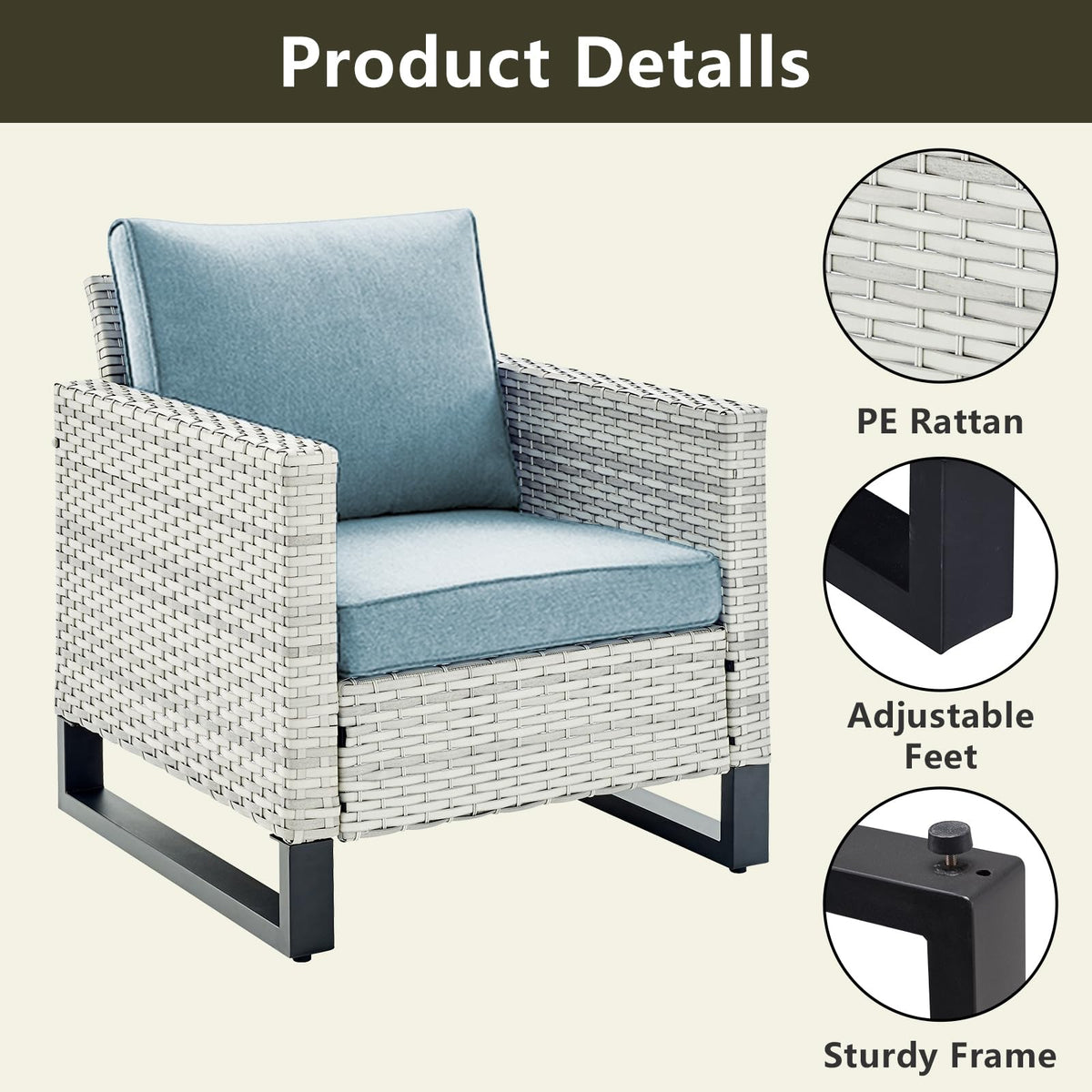 6 Piece Wicker Patio Conversation Set S2152