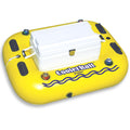 Yellow Inflatable Tube Float with Grab Handles and Cupholders C998
