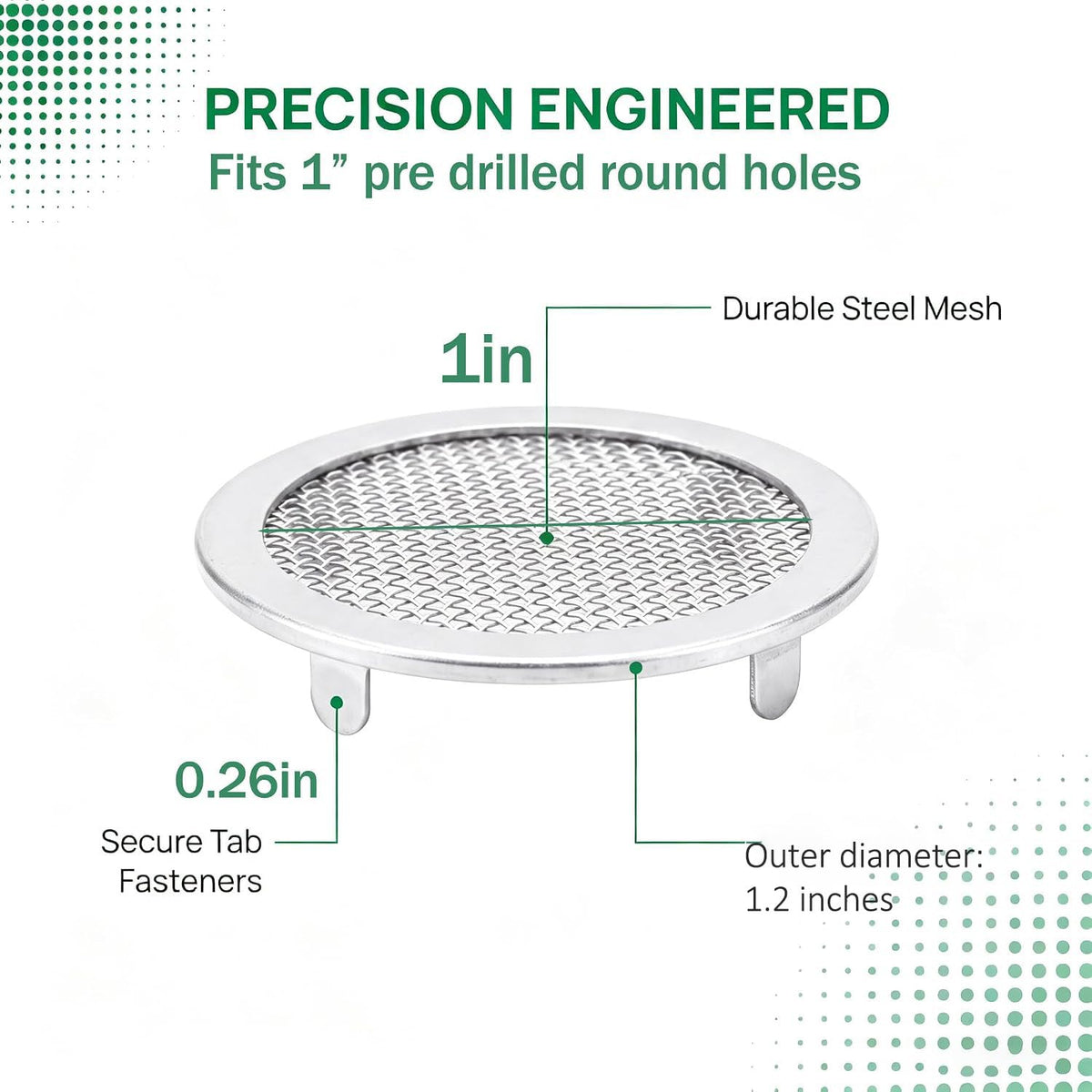 1" Round Open Screen Vent 6 Pack D5245