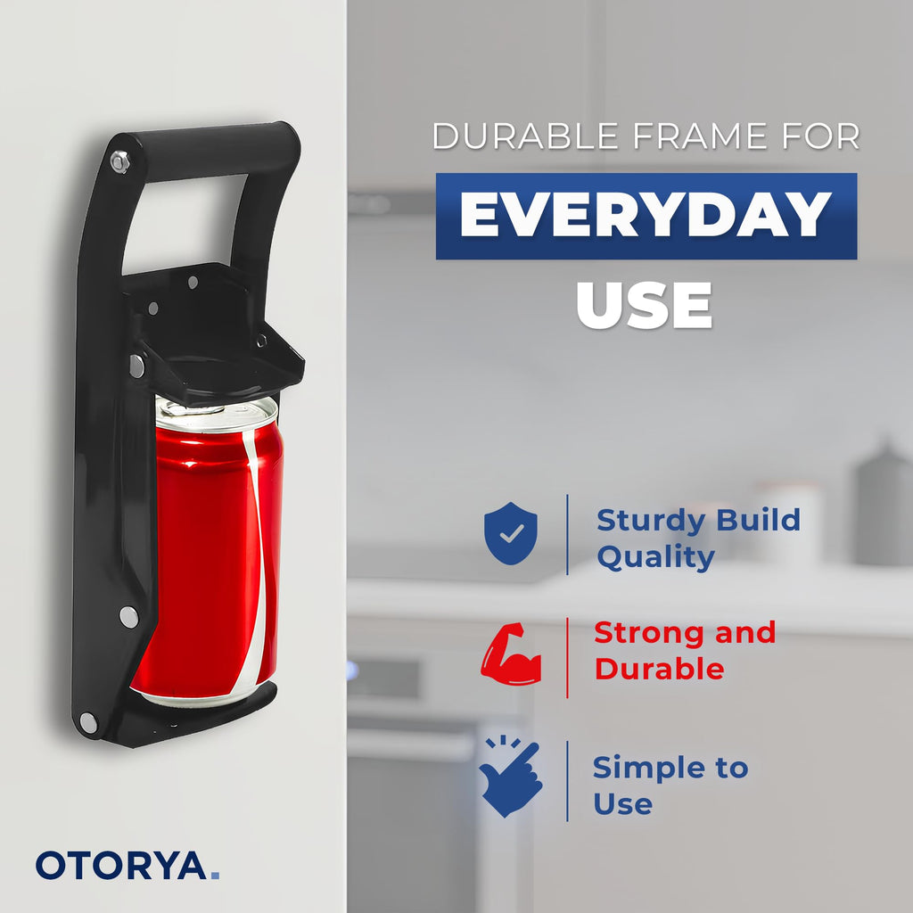 Wall Mounted Heavy Duty Can Crusher with Bottle Opener O374897