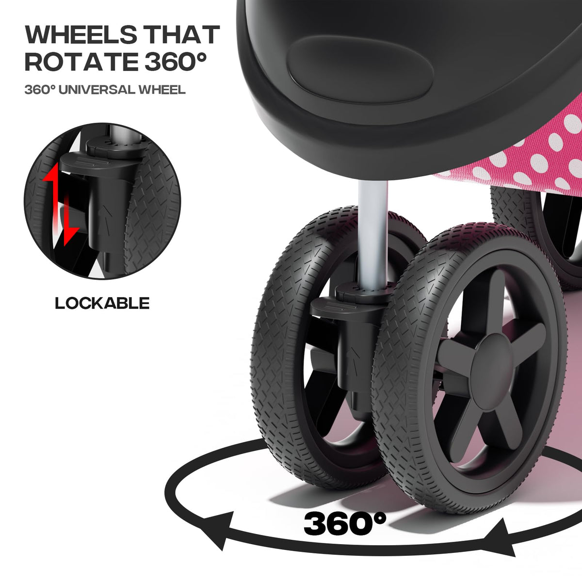 Foldable 3-Wheel Pet Stroller K607
