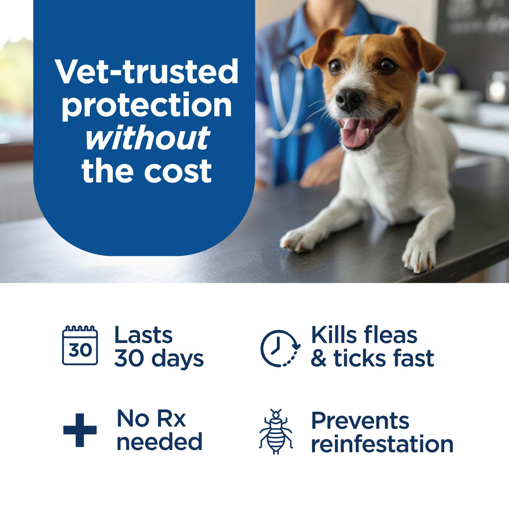 Flea and Tick Prevention for Dogs 23-44 lbs 3 Month Supply V892
