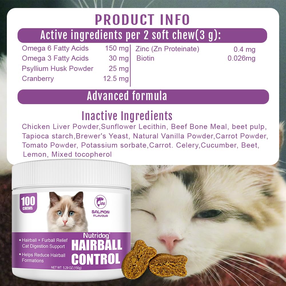 Hairball Remedy Chews with Omega 3&6 I8219