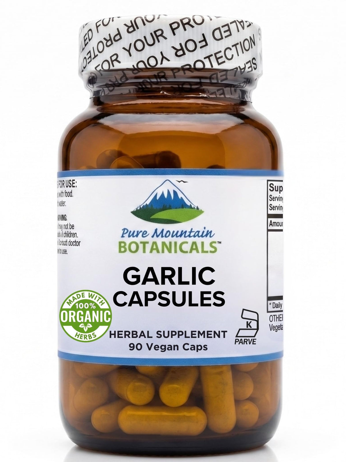 Garlic Capsules 500mg 90 Veggie Capsules Q412