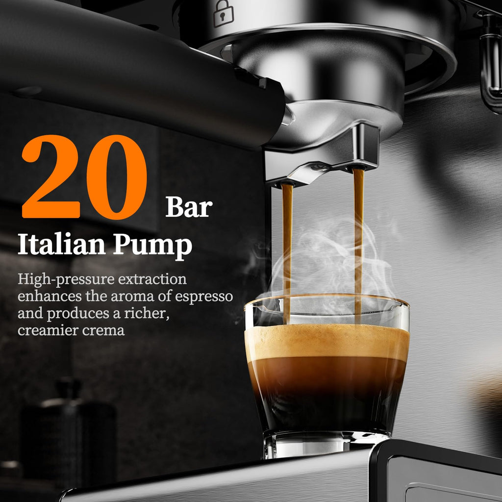 20 Bar Espresso Machine with Milk Frother I852732