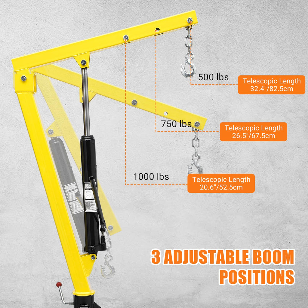 Hydraulic Pickup Truck Crane 1000 lbs Capacity M76024
