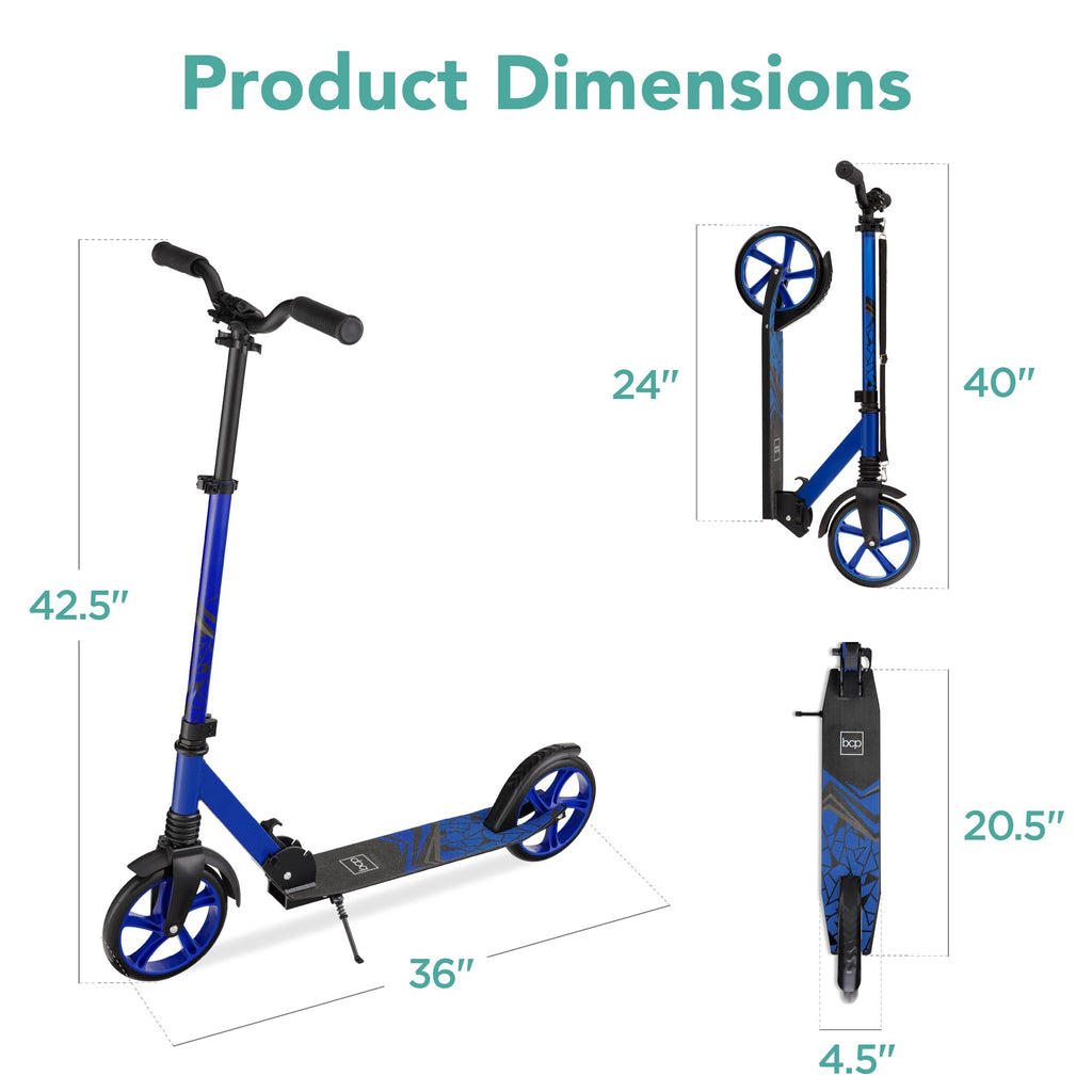Foldable Large Wheel Kick Scooter with Suspension Q757987